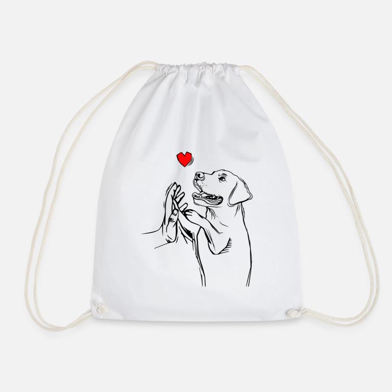 Labrador - Drawstring Bag - white