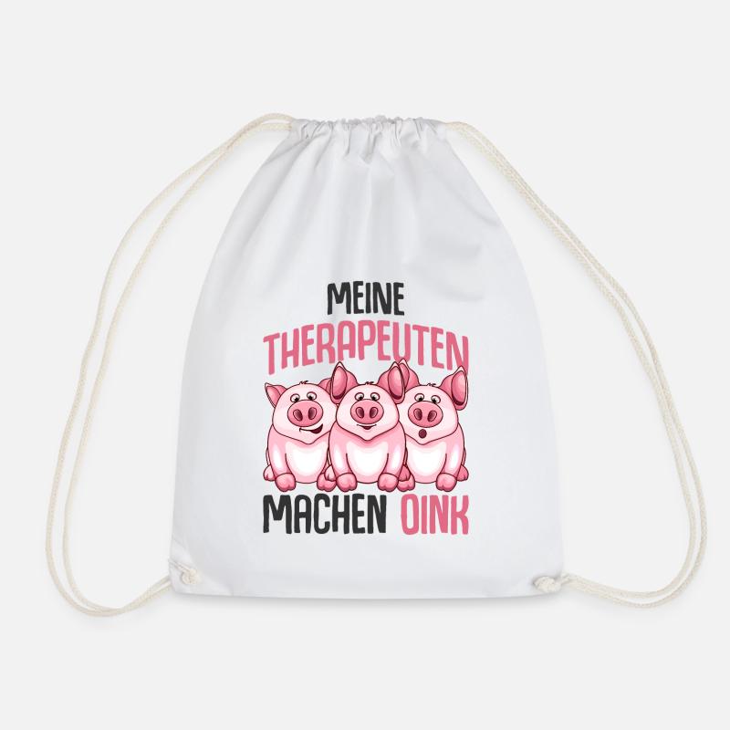 Schweine - Turnbeutel - Weiß