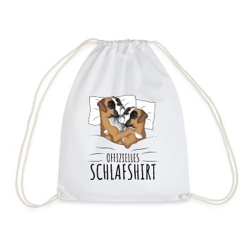 Boxer Hund - Turnbeutel - Weiß - Vorne