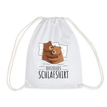 Bär Braunbär - Turnbeutel - Weiß - Vorne