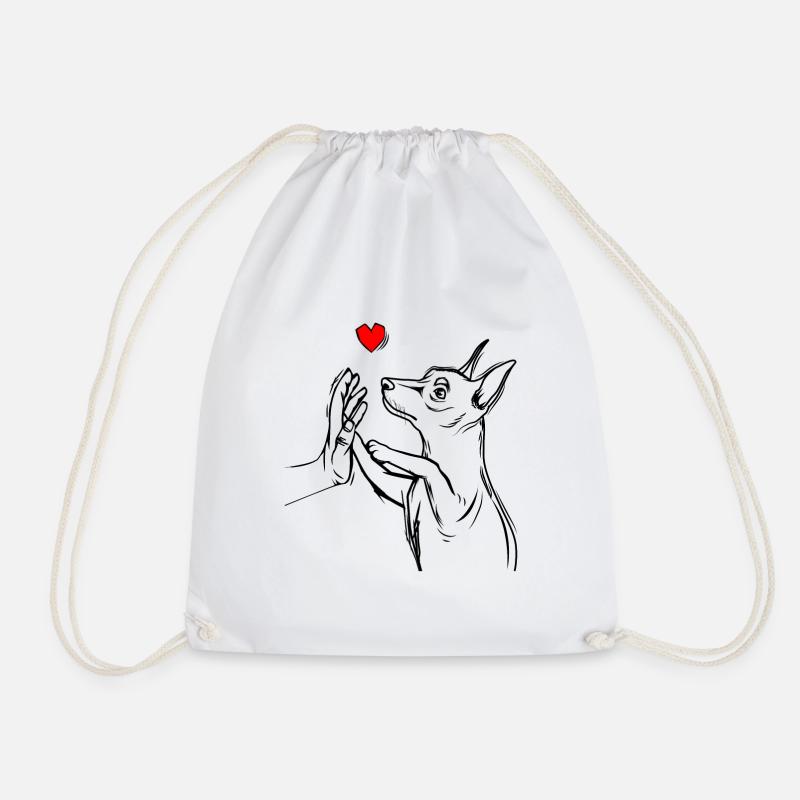 Zwergpinscher - Turnbeutel - Weiß