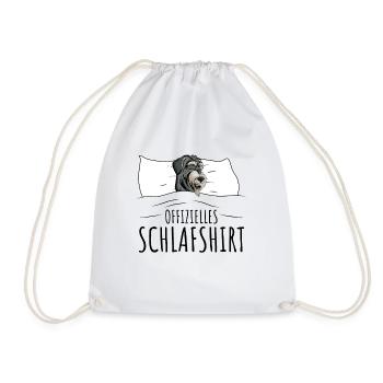 Zwergschnauzer - Turnbeutel - Weiß - Vorne