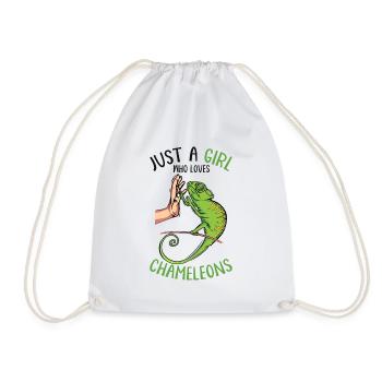 Chameleon girl - Drawstring Bag - white - Front