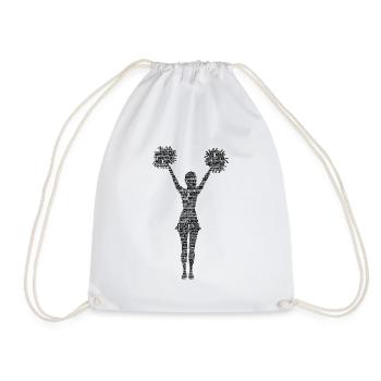 Cheerleader Cheerleading Cheer Girls - Drawstring Bag - white - Front