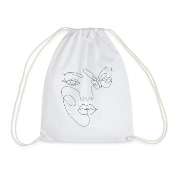 visage de papillon - Sac de sport léger - blanc - Devant