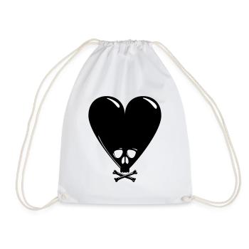Noir Saint-Valentin - Sac de sport léger - blanc - Devant