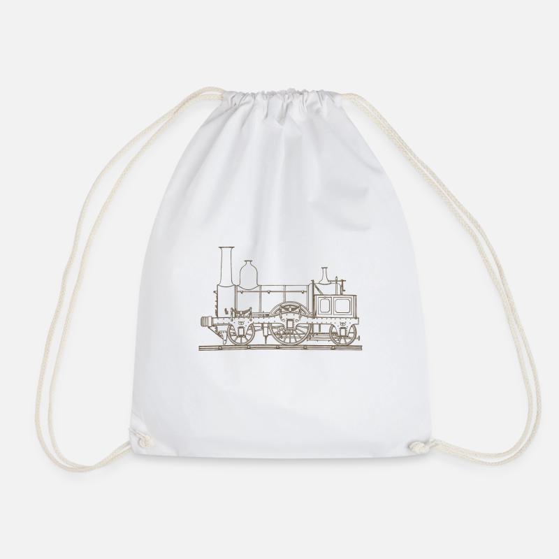 Locomotive - Drawstring Bag - white