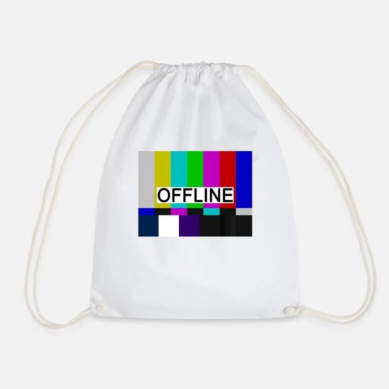 Offline Shirt Geschenk - Turnbeutel - Weiß