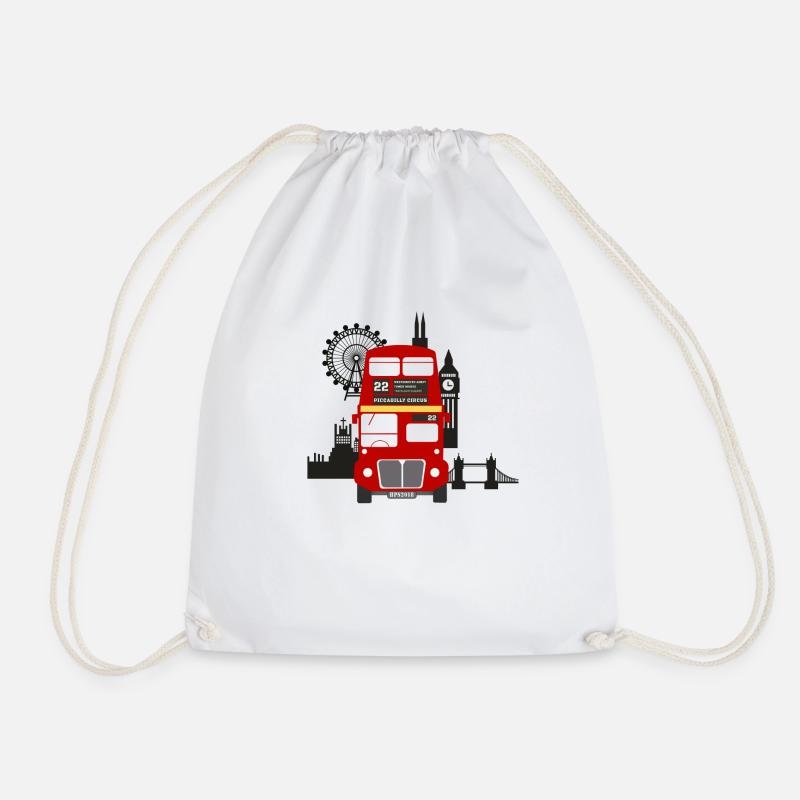 England, London, sightseeing, - Drawstring Bag - white