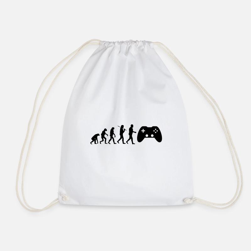 Gaming Evolution Entwicklung des Gaming Geschenk - Turnbeutel - Weiß