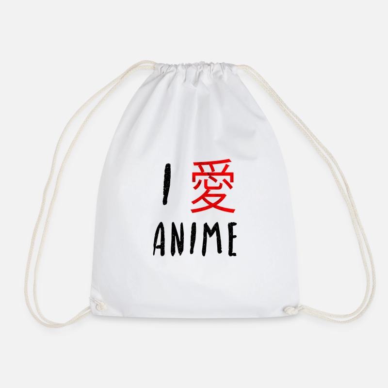 I love Anime Japan Ai Zeichen Comic Geschenk Idee - Turnbeutel - Weiß