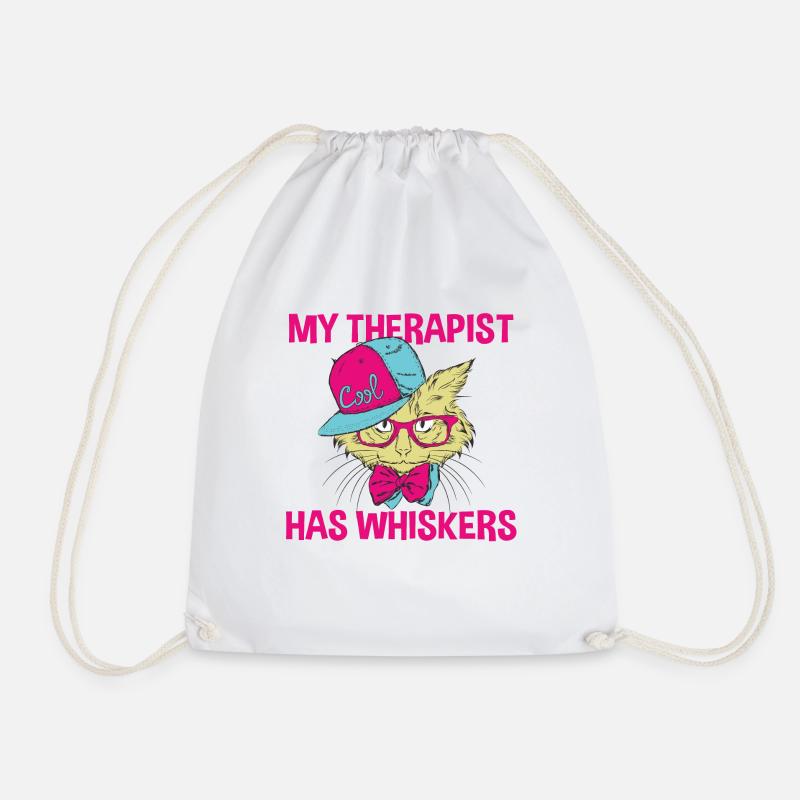 Funny My Therapist Has Whiskers Gift - Turnbeutel - Weiß