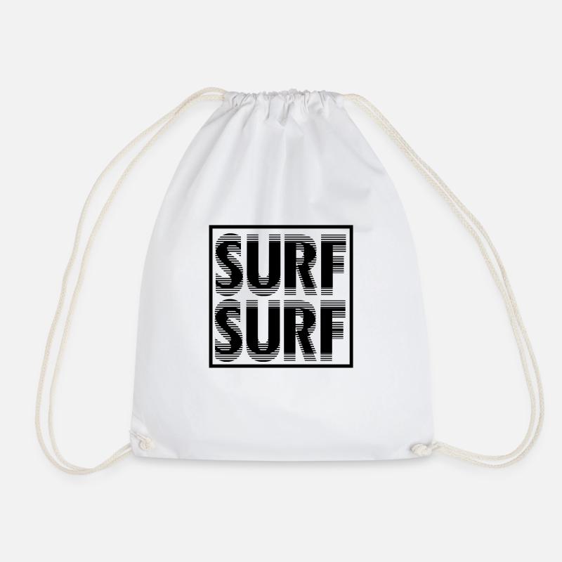 Surf / surfeurs exclusive design unisexe - Sac de sport léger - blanc