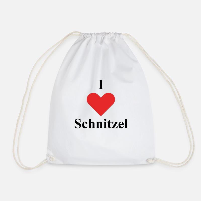 i love schnitzel - Drawstring Bag - white