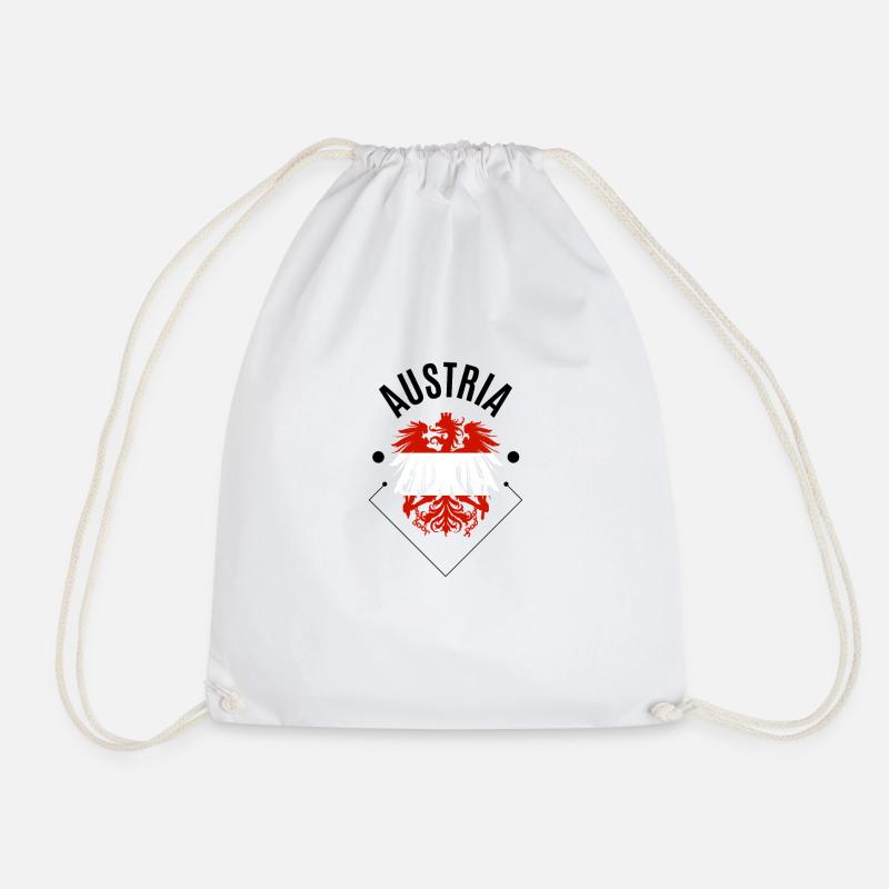 Austria - Eagle - Gift - Drawstring Bag - white