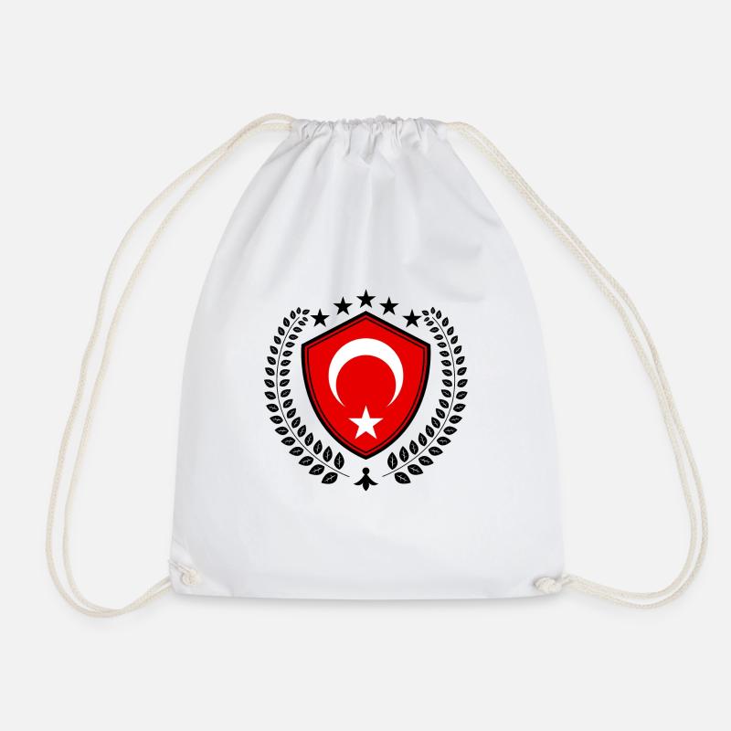Turkey - Drawstring Bag - white