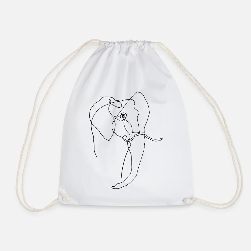 Elefant - Turnbeutel - Weiß