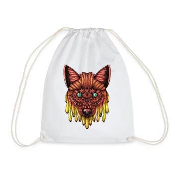 Melting fox - Drawstring Bag - white - Front