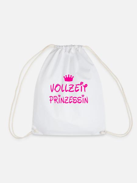 Vollzeit Prinzessin - Turnbeutel - Weiß