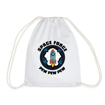 Space Force Pew Pew Pew - Turnbeutel - Weiß - Vorne