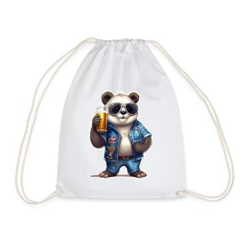 Panda Beer Beer Bear Funny Humor Party Celebrate - Sac de sport léger - blanc - Devant