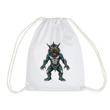 Beastly Fury - Drawstring Bag - white - Front