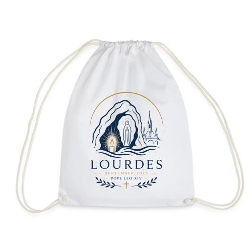 Pope Leo Lourdes 2026 - Drawstring Bag