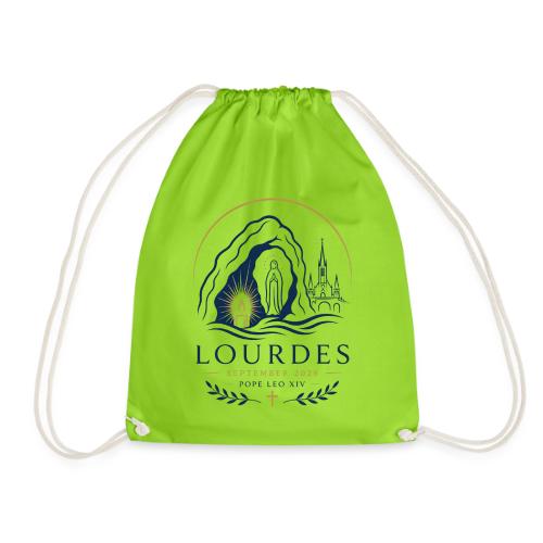 Pope Leo Lourdes 2026 - Drawstring Bag