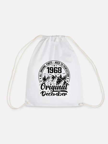 1968 Dezember Original 56 Jahre Geburtstagsgeschenk - Turnbeutel - Weiß