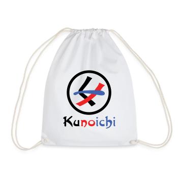 Female Ninja Kunoichi くノ一 - Drawstring Bag - white - Front