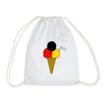 Deutschland Germany Flag Eiscreme - Turnbeutel - Weiß - Vorne