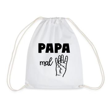 Papa mal Vier Vater - Turnbeutel - Weiß - Vorne