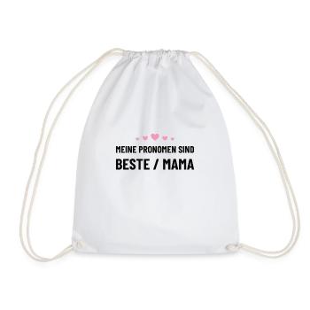 Beste Mutter, Mutter, Muttertag, Mama Geschenkidee - Turnbeutel - Weiß - Vorne