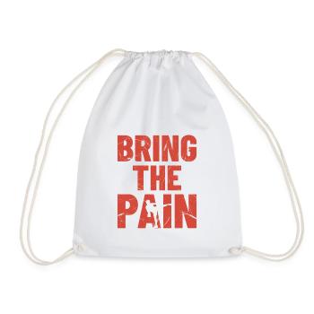 BRING THE PAIN - Boxe, Fightwear Idée cadeau - Sac de sport léger - blanc - Devant