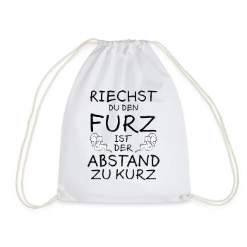Riechen Furz Abstand Lustiger Spruch Pups Geschenk - Turnbeutel - Weiß - Vorne
