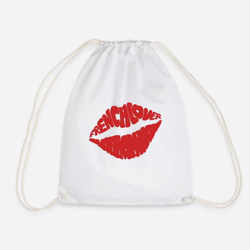 French Lover. - Drawstring Bag - white