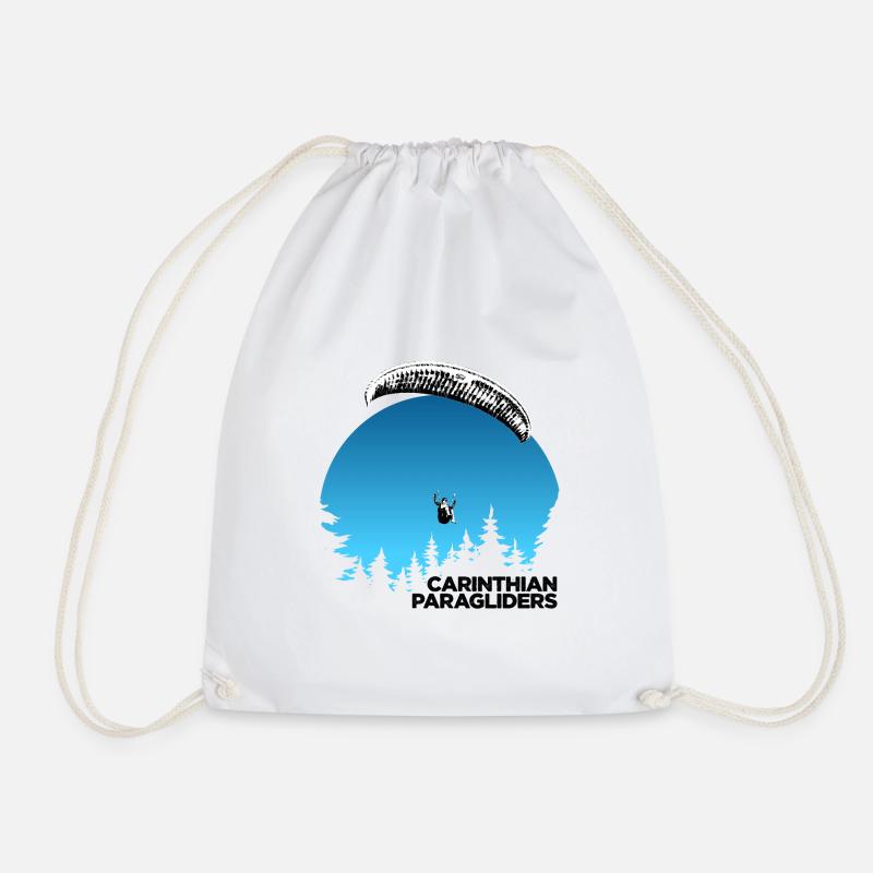 Carinthian Paragliders in the sun - Drawstring Bag - white