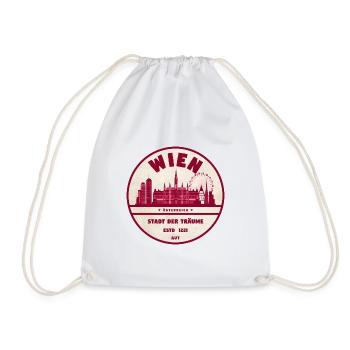 Vintage Vienna Austria - Drawstring Bag - white - Front