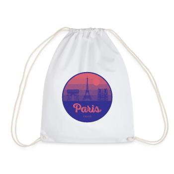 Paris, ville de l’amour – Tour Eiffel Design - Sac de sport léger - blanc - Devant