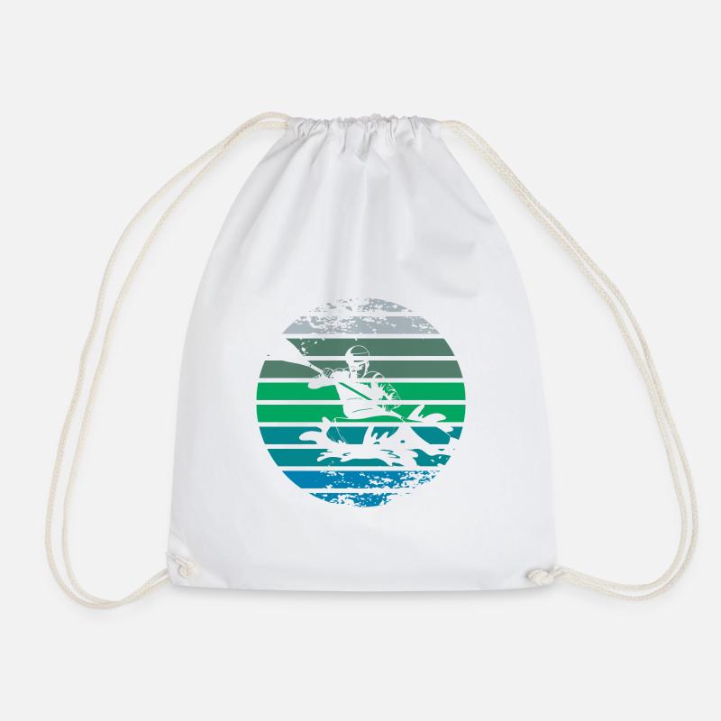 Kayaking - Drawstring Bag - white
