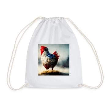 Abstract chicken fantasy - Drawstring Bag - white - Front