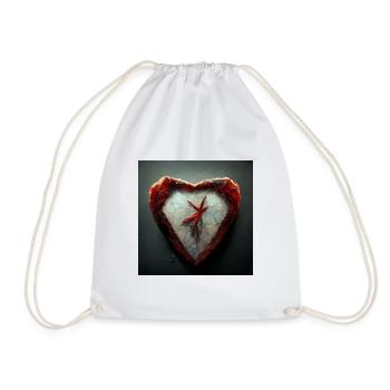 Herz Love Abstract Collection 12 - Turnbeutel - Weiß - Vorne
