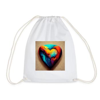 Herz Love Abstract Collection 8 - Turnbeutel - Weiß - Vorne