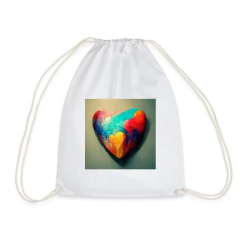Herz Love Abstract Collection 9 - Turnbeutel - Weiß - Vorne