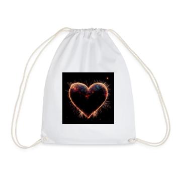 Herz Love Abstract Collection 26 - Turnbeutel - Weiß - Vorne