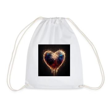 Herz Love Abstract Collection 21 - Turnbeutel - Weiß - Vorne