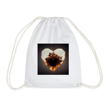 Herz Love Abstract Collection 28 - Turnbeutel - Weiß - Vorne