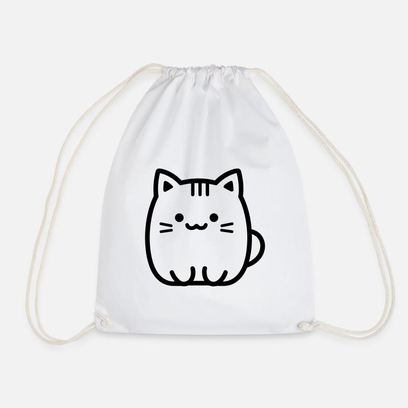 chat - Sac de sport léger - blanc