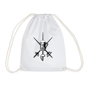 3 garcons - Drawstring Bag - white - Front