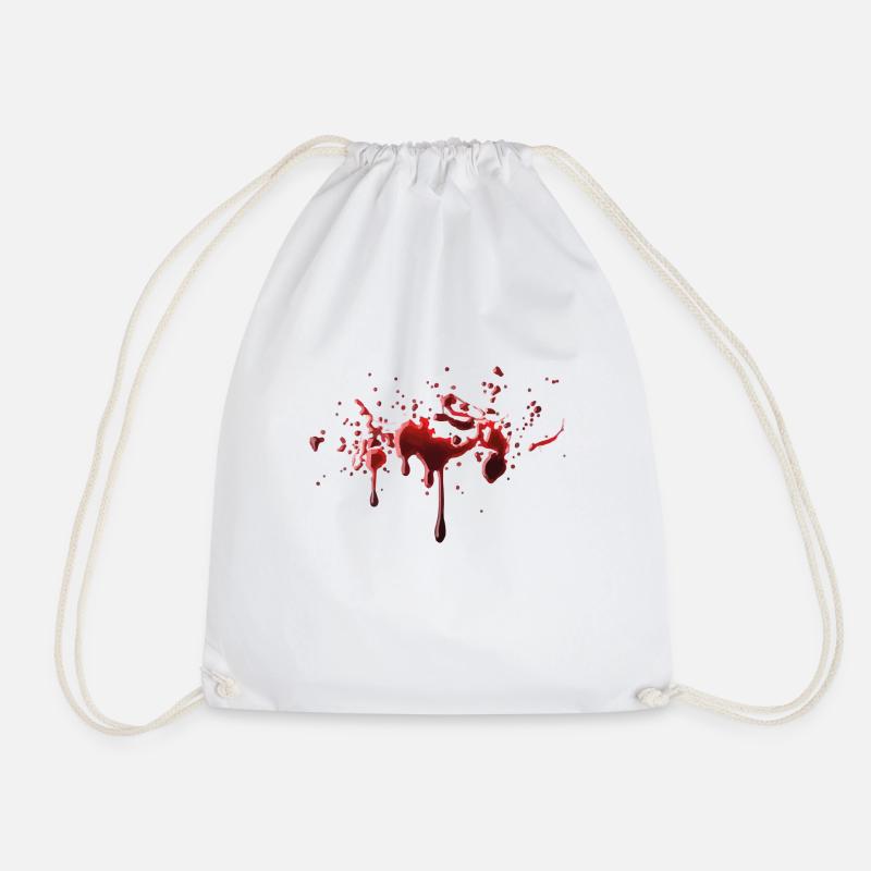 Blut - Halloween - Turnbeutel - Weiß
